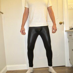 Unbranded Men's Faux Leather Tights Size L